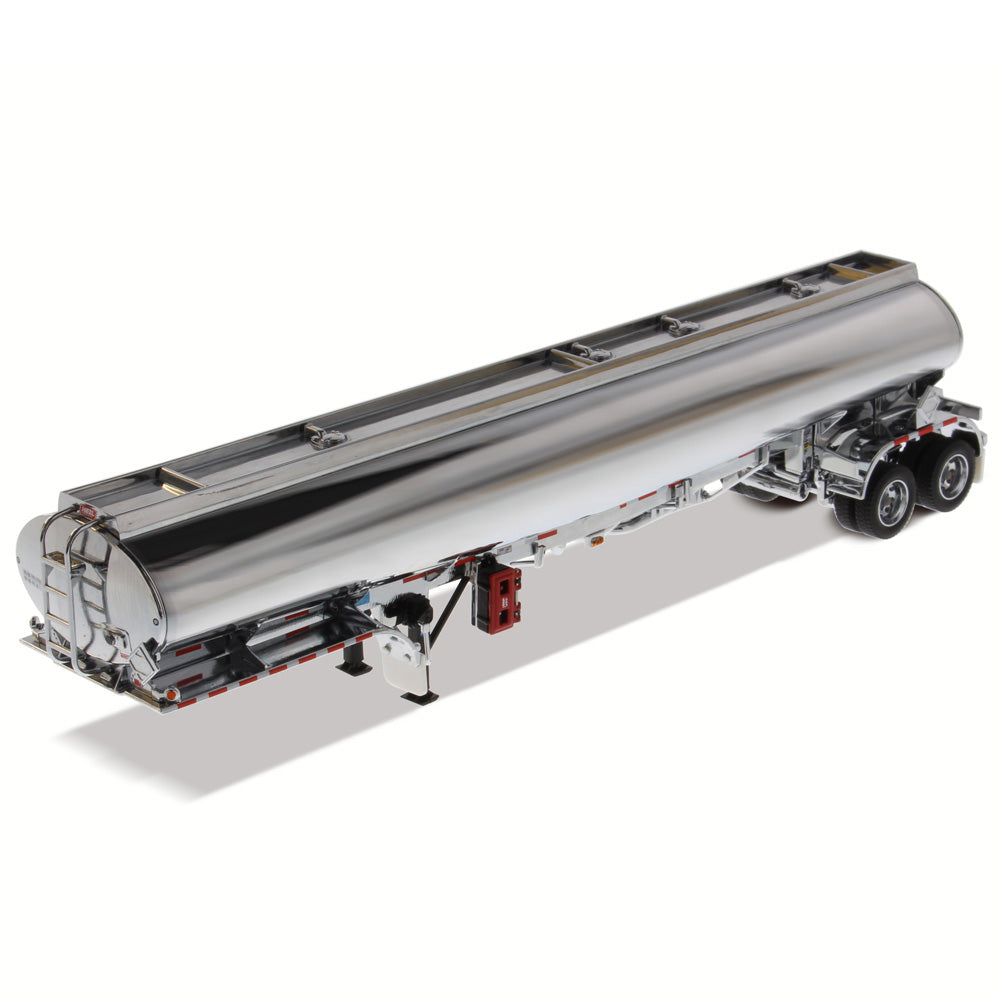 Model of a Chrome Heil FD 9300/DT-C4 Petroleum tanker trailer on a white background