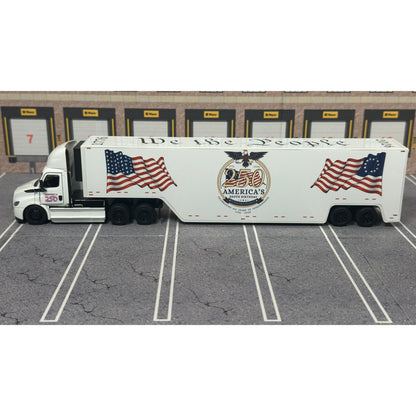 2022 Freightliner eCascadia Day Cab w/Racing Van Trailer "America 250 - Version 1"