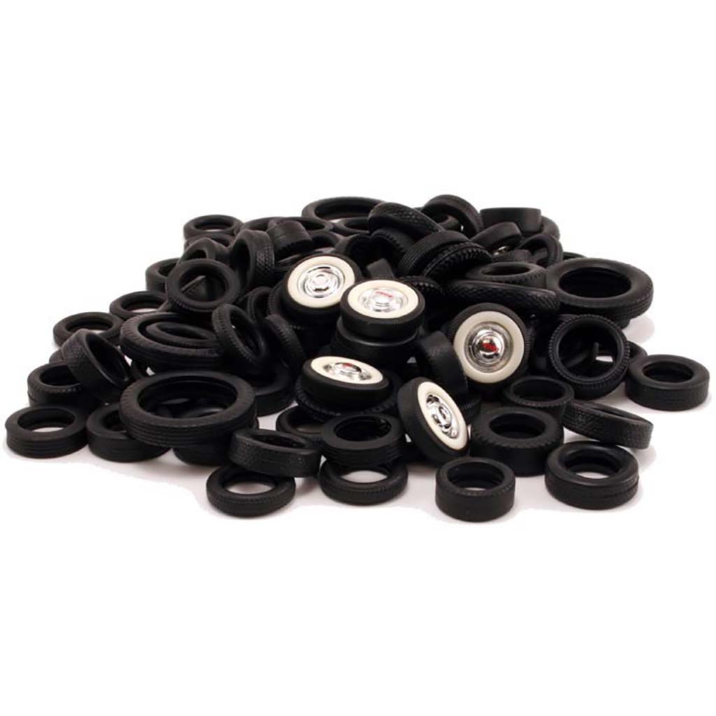 1:43 Scale Assortment of Tires (100)