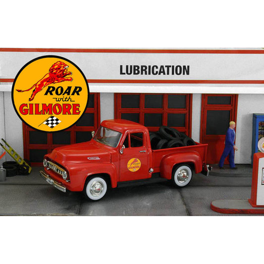 1953 Ford F-100 Pickup "Gilmore Roar Gasoline" w/Tire Load