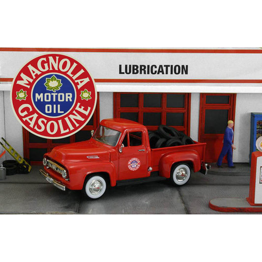 1953 Ford F-100 Pickup "Magnolia Gasoline" w/Tire Load