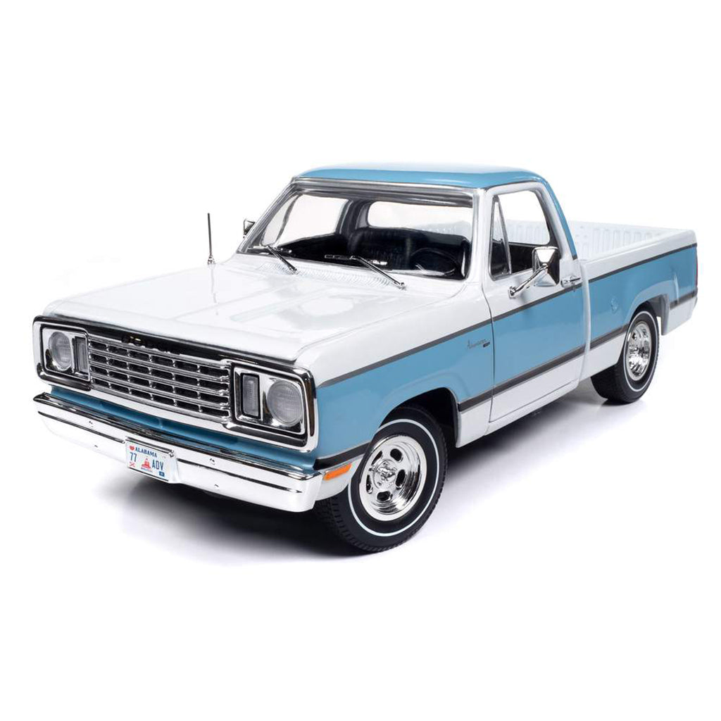 1977 Dodge D100 Adventurer Sweptline Pickup Truck (Light Blue/White)