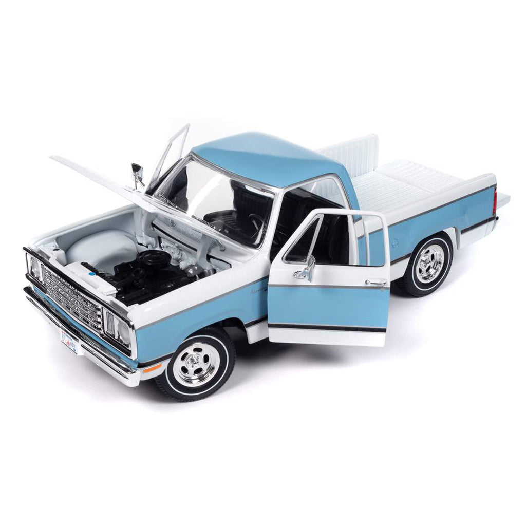 1977 Dodge D100 Adventurer Sweptline Pickup Truck (Light Blue/White)