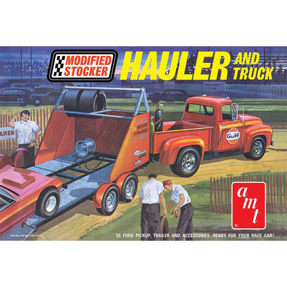 1953 Ford Pickup Truck Modified Stocker Hauler "Gulf" (Model Kit)