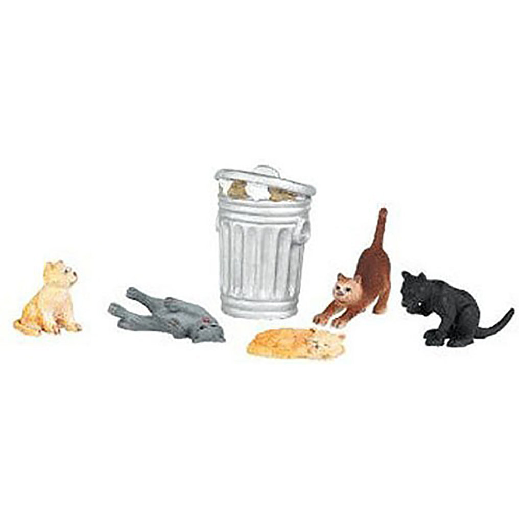 O-Gauge Cats w/Garbage Can (6)