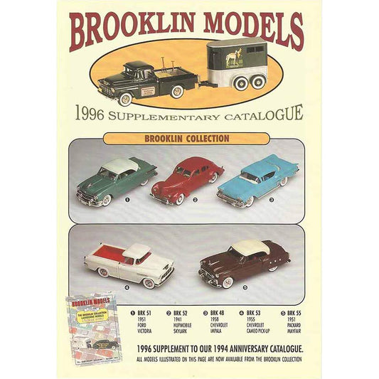 Brooklin Models 1996 Color Supplementary Catalog Flyer