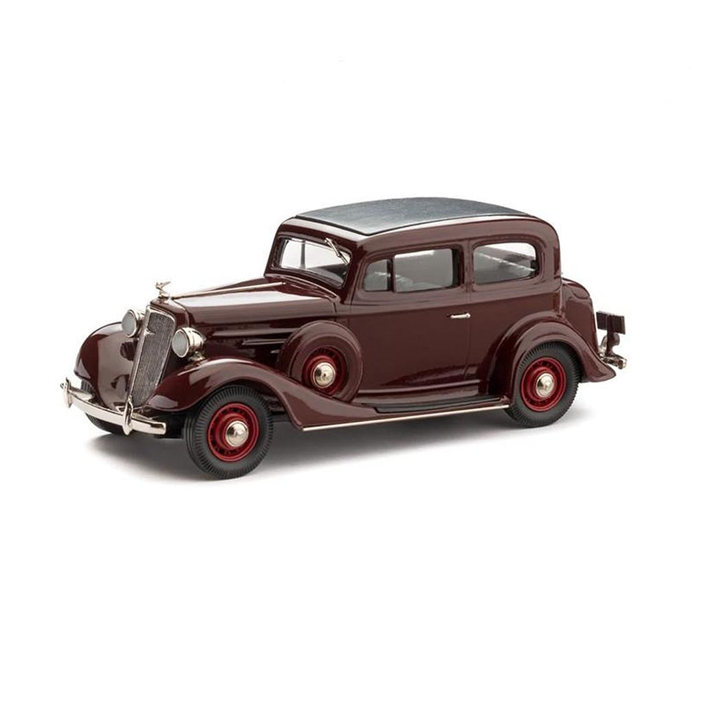 1934 Chevy 2-Door Sedan (Regent Maroon w/Red Wheels)