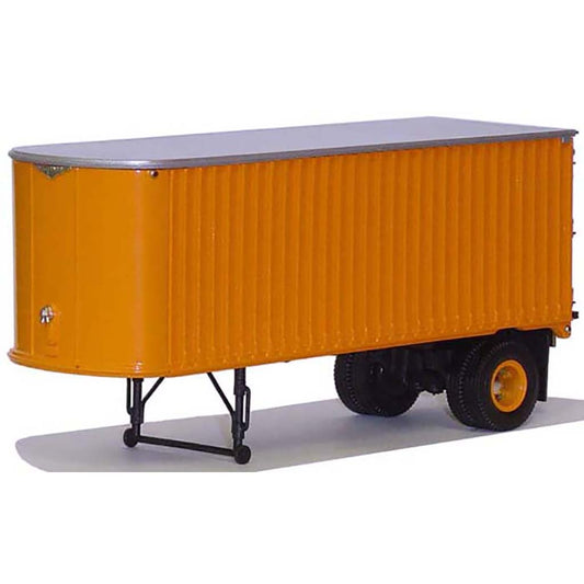 1947 Fruehauf RN 24' Ribbed Box Trailer (Flat Roof) (Fruehauf Orange)