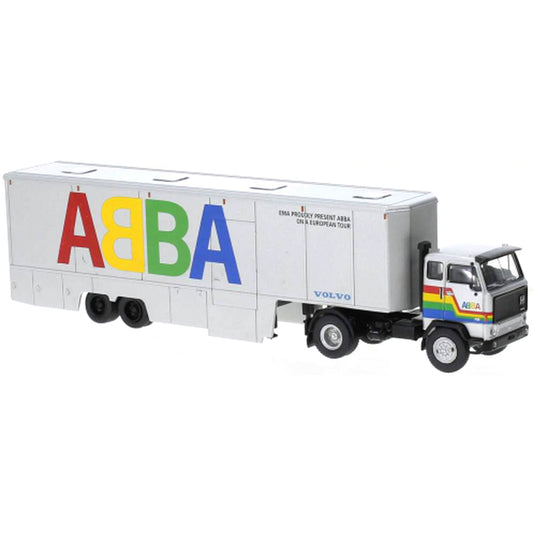 1973 Volvo F89 w/Tour Trailer "ABBA European Tour" (White/Gray)