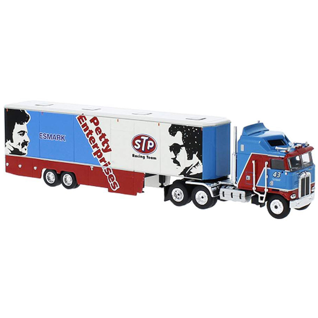 1980 Kenworth K-100 Aerodyne Racing Transporter "STP Petty Enterprises" (Red/White/Blue)