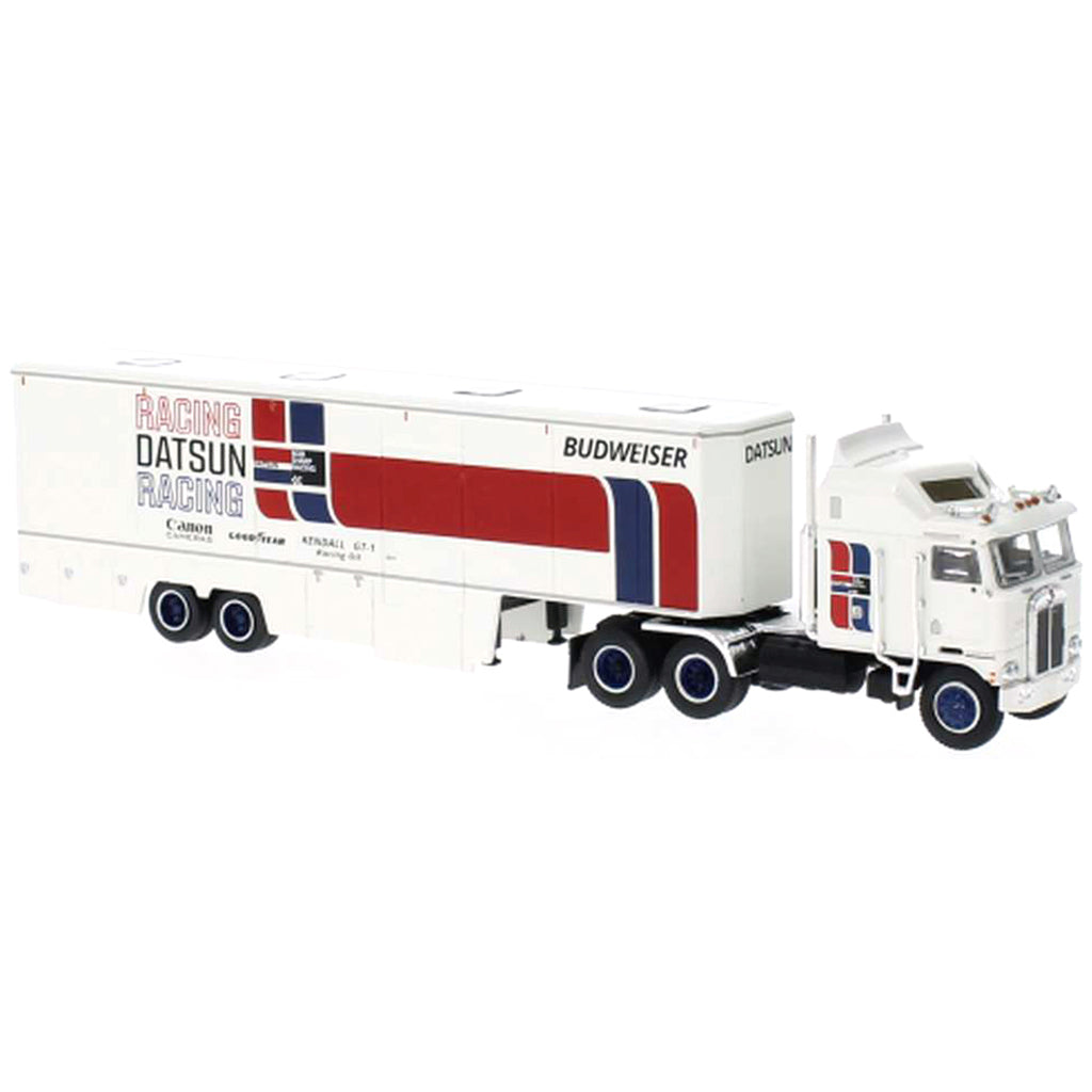 1980 Kenworth K-100 Aerodyne Racing Transporter "Datsun Racing" (White)