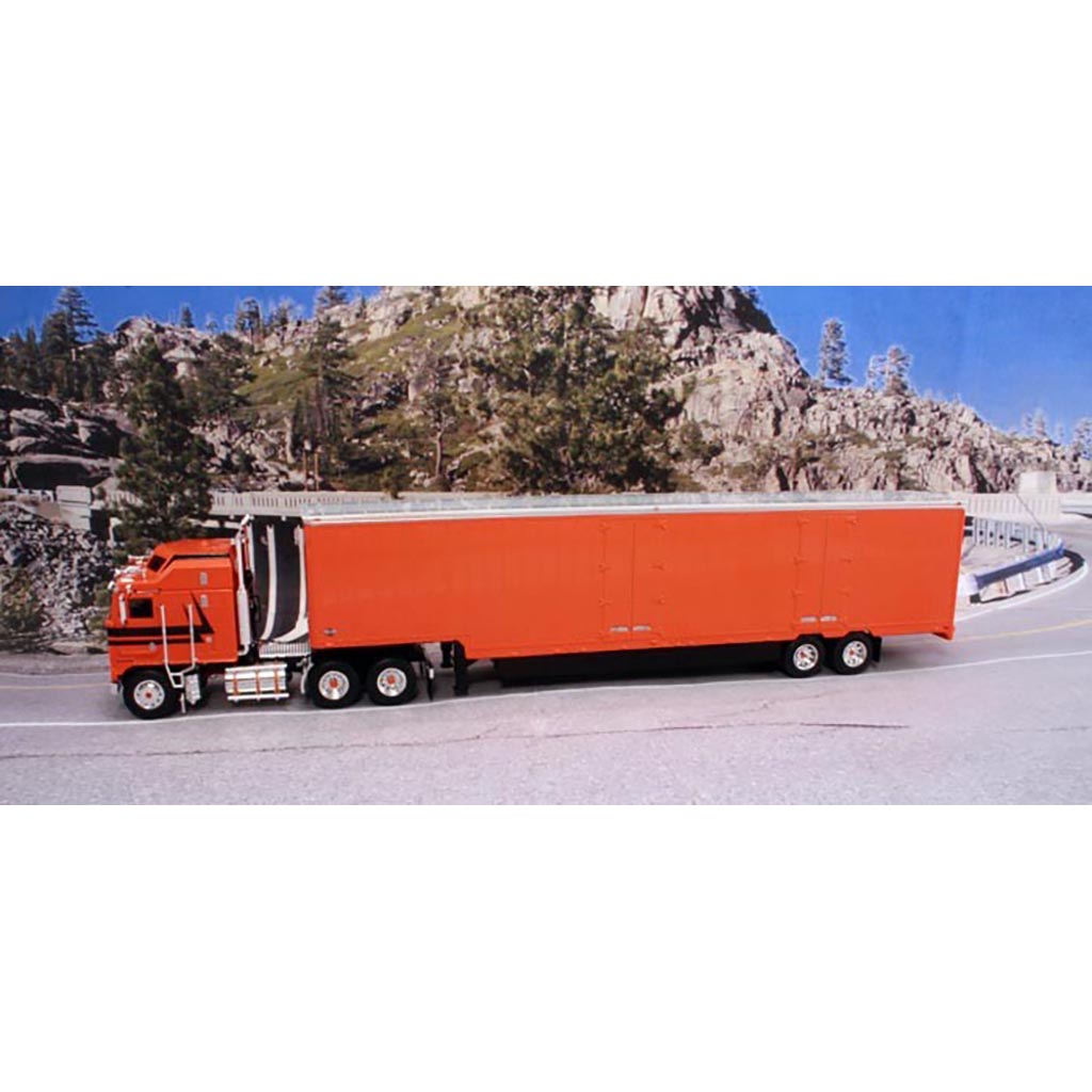 Kenworth K-100E Aerodyne COE w/53' Kentucky Moving Van Trailer (Orange/Black)