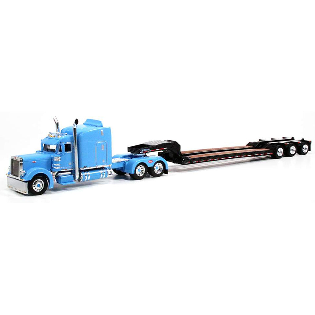 Peterbilt 379 w/Talbert Tri-Axle Lowboy Trailer (Baby Blue/Black)