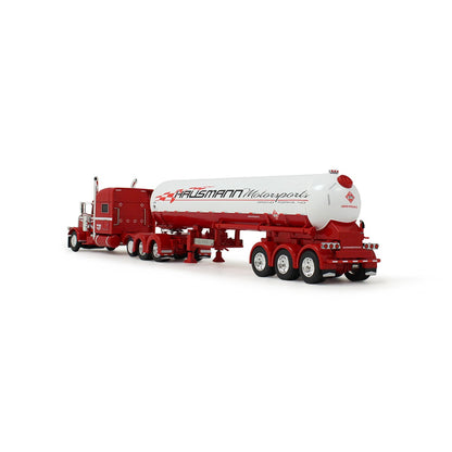 Peterbilt 389 Tri-Axle w/Mississippi Liquefied Petroleum Tri-Axle Tanker Trailer "Hausmann Motorsport" (Red/White)