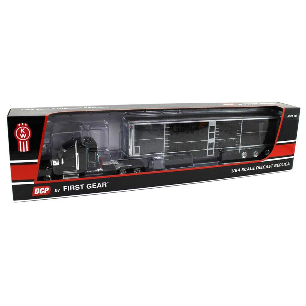 Kenworth W990 w/53' Wilson Silverstar Tri-Axle Livestock Trailer (Black)