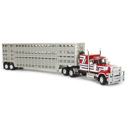 Mack Super-Liner w/45' Wilson Livestock Trailer (Red/White/Gray)