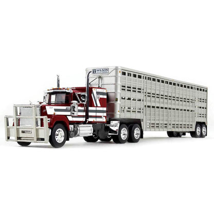 Mack Super-Liner w/45' Wilson Livestock Trailer (Red/White/Gray)