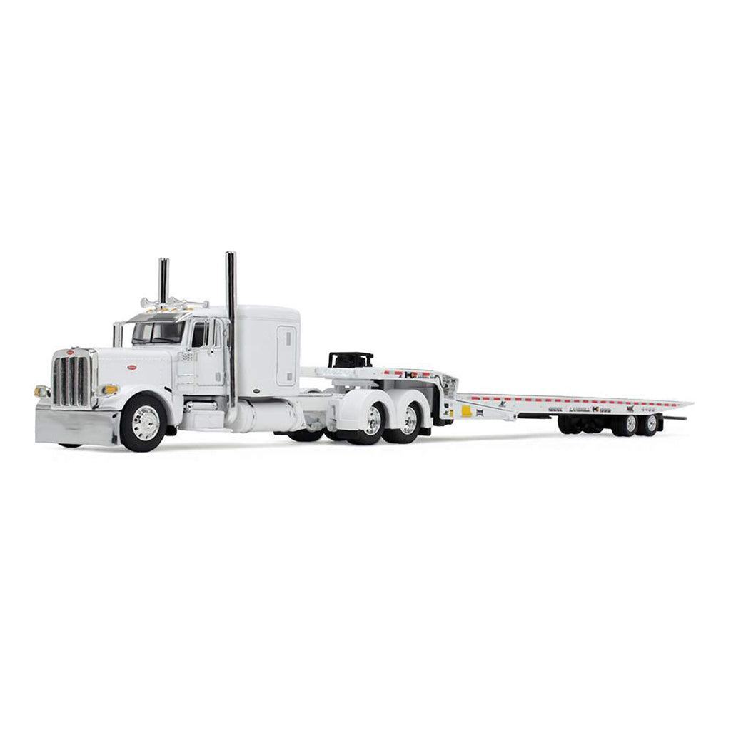 Peterbilt 389 w/Landoll 440B-50CA Traveling Axle Trailer (White)