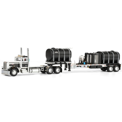 Peterbilt 379 Day Cab w/42' Demco Liquid Tender Trailer (Black/White)