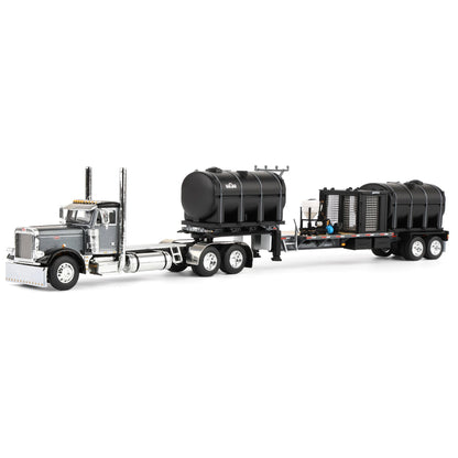 Peterbilt 379 Day Cab w/42' Demco Liquid Tender Trailer (Gunmetal Gray/Black)