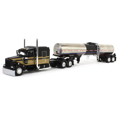 Kenworth W900L w/Brenner Chemical Tanker Trailer (Black/Gold)