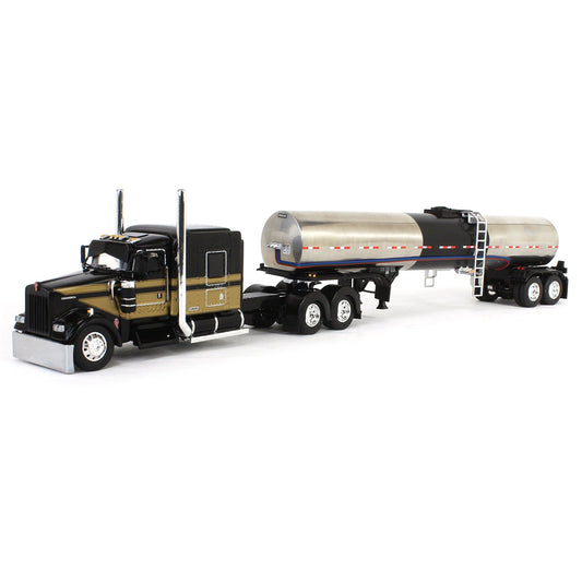 Kenworth W900L w/Brenner Chemical Tanker Trailer (Black/Gold)