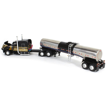 Kenworth W900L w/Brenner Chemical Tanker Trailer (Black/Gold)