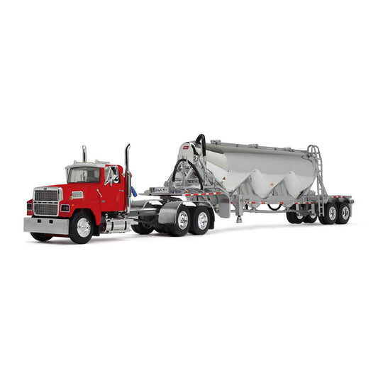 Ford LTL-9000 Day Cab w/Heil 3-Bottom Pneumatic Tanker Trailer (Heil Red)