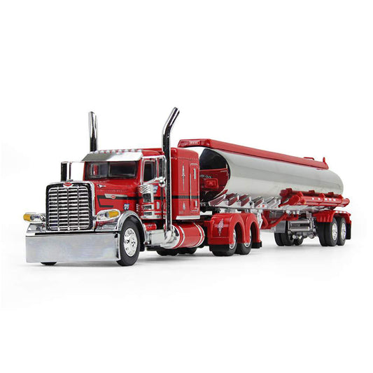 Peterbilt 389 w/Heil Petroleum Tanker Trailer "Wayne Transports - Ole Red" (Red/Chrome)