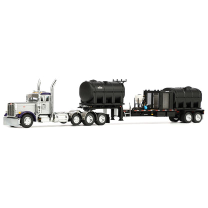Peterbilt 379 Tri-Axle Day Cab w/42' Demco Liquid Tender Trailer "Larson Farms - Purple Pete" (Silver/Purple)