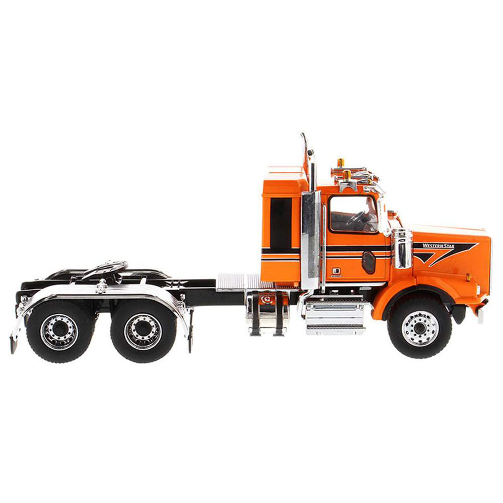 Western Star 4900 SB Sleeper Cab Tractor (Metallic Orange w/Black Stripes)