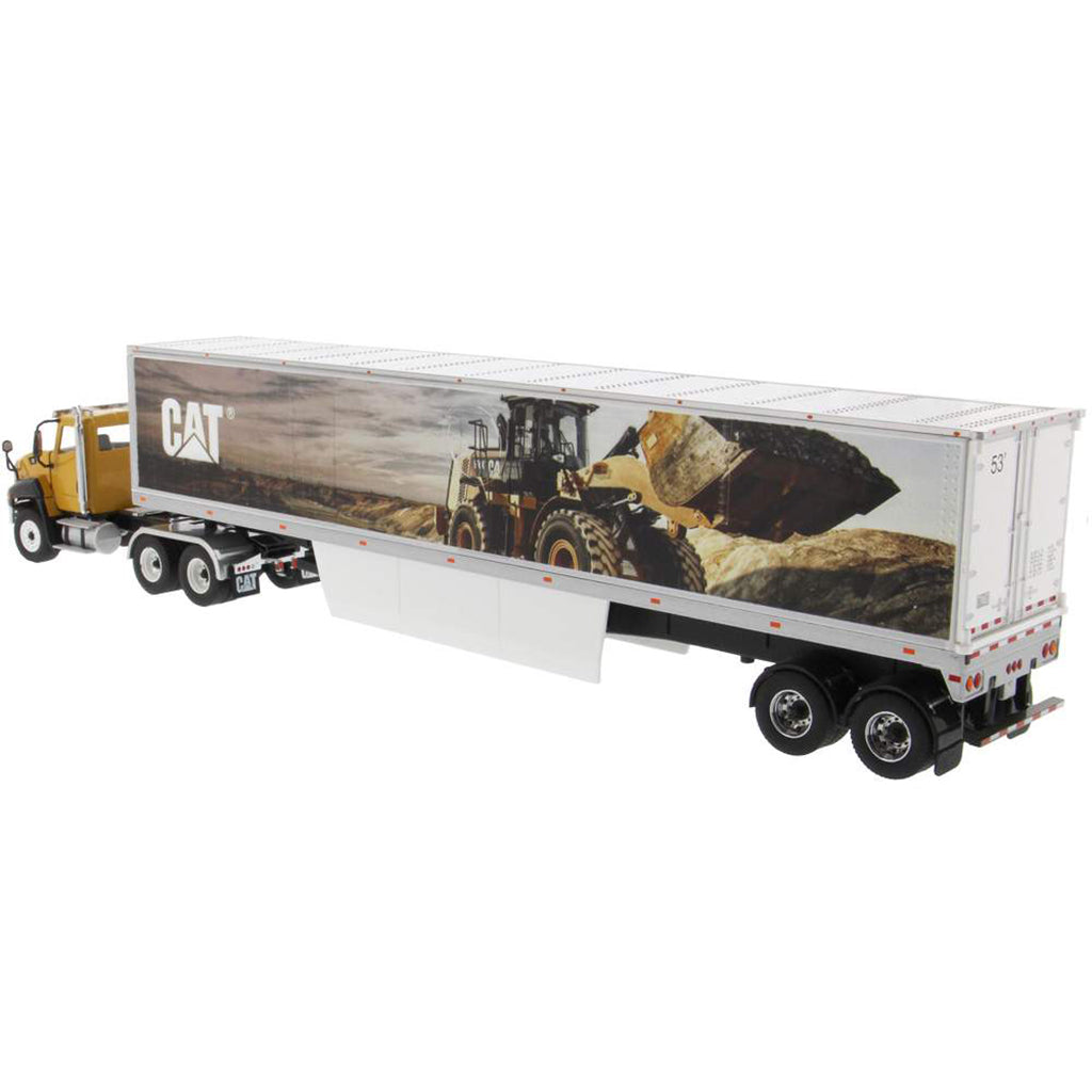 Caterpillar CT660 On-Highway Truck w/Dry Van Trailer "CAT Wheel Loader Mural"