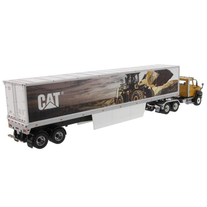 Caterpillar CT660 On-Highway Truck w/Dry Van Trailer "CAT Wheel Loader Mural"