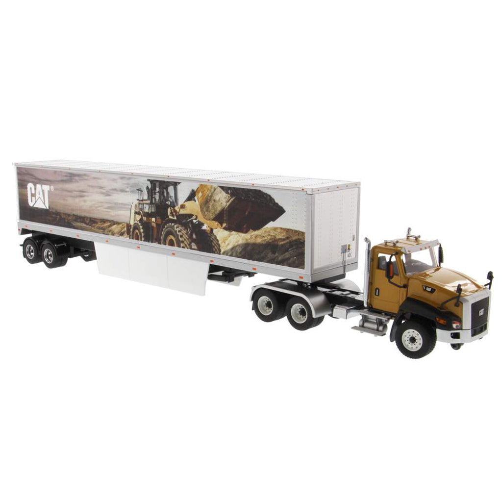 Caterpillar CT660 On-Highway Truck w/Dry Van Trailer "CAT Wheel Loader Mural"