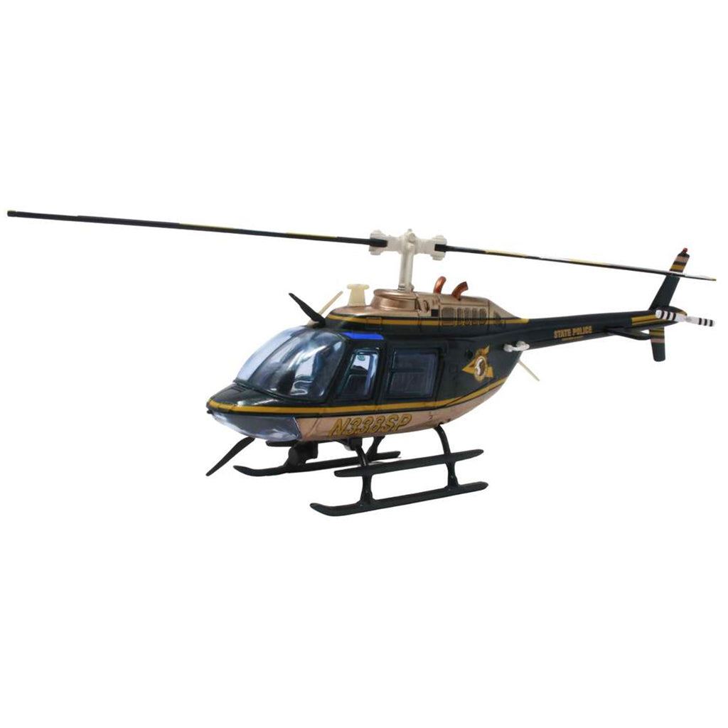 Model helicopter on a white background