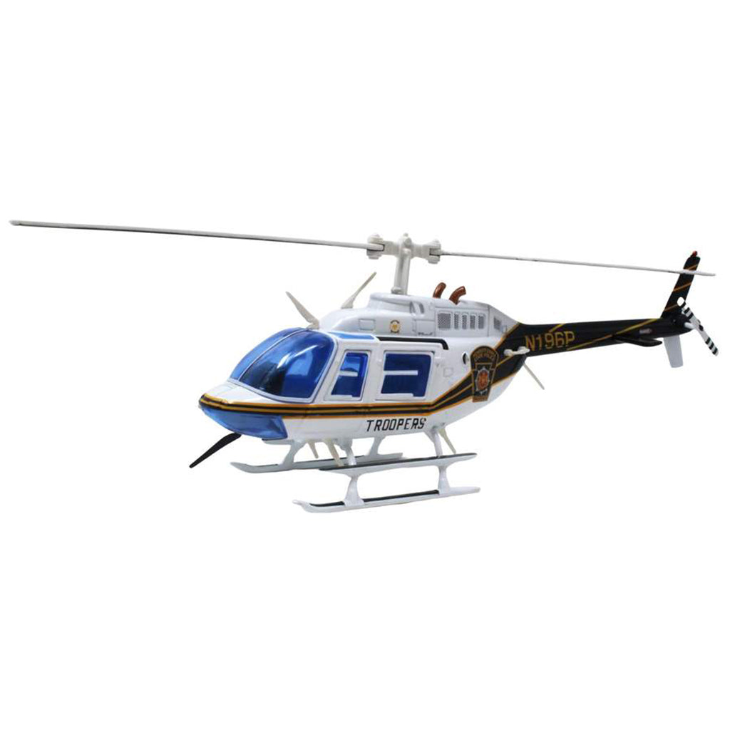 Model helicopter with 'Trooper' branding on a white background