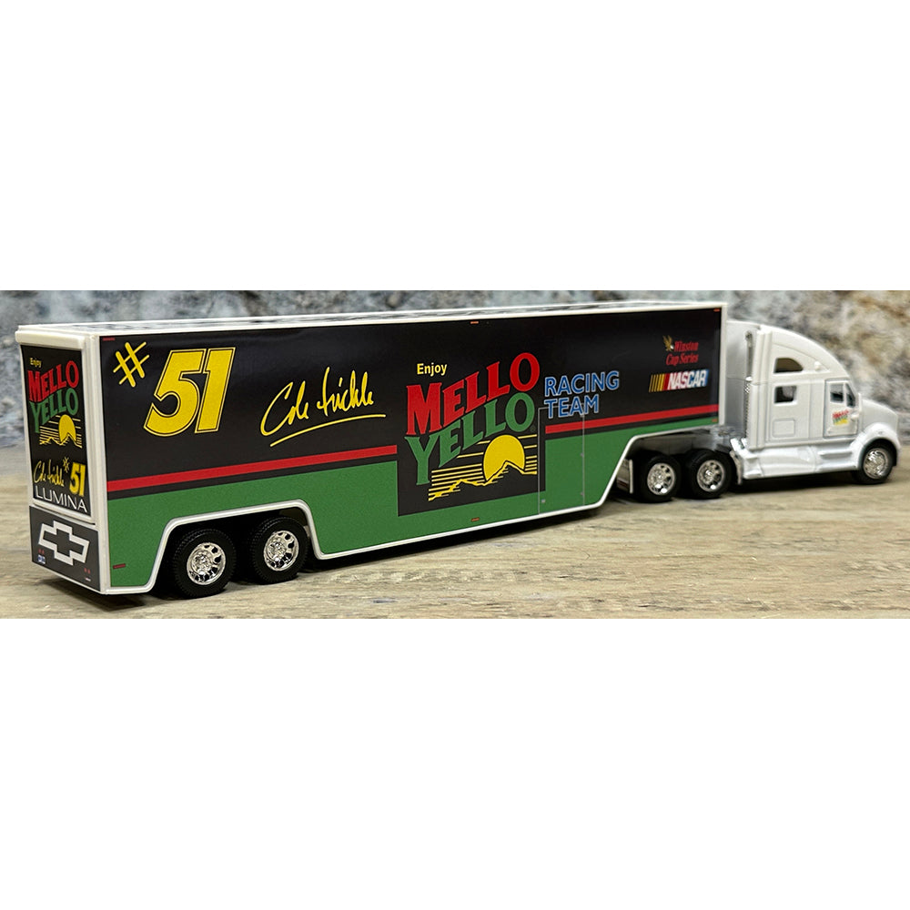 Kenworth T700 w/Racing Van Trailer "Cole Trickle Mellow Yellow Racing Team Nascar Winston Cup Series Hauler"