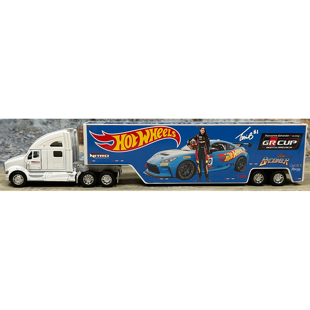 Kenworth T700 w/Racing Van Trailer "Toni Breidinger Hot Wheels Toyota Gazoo Racing GR Cup Hauler - Version 1"