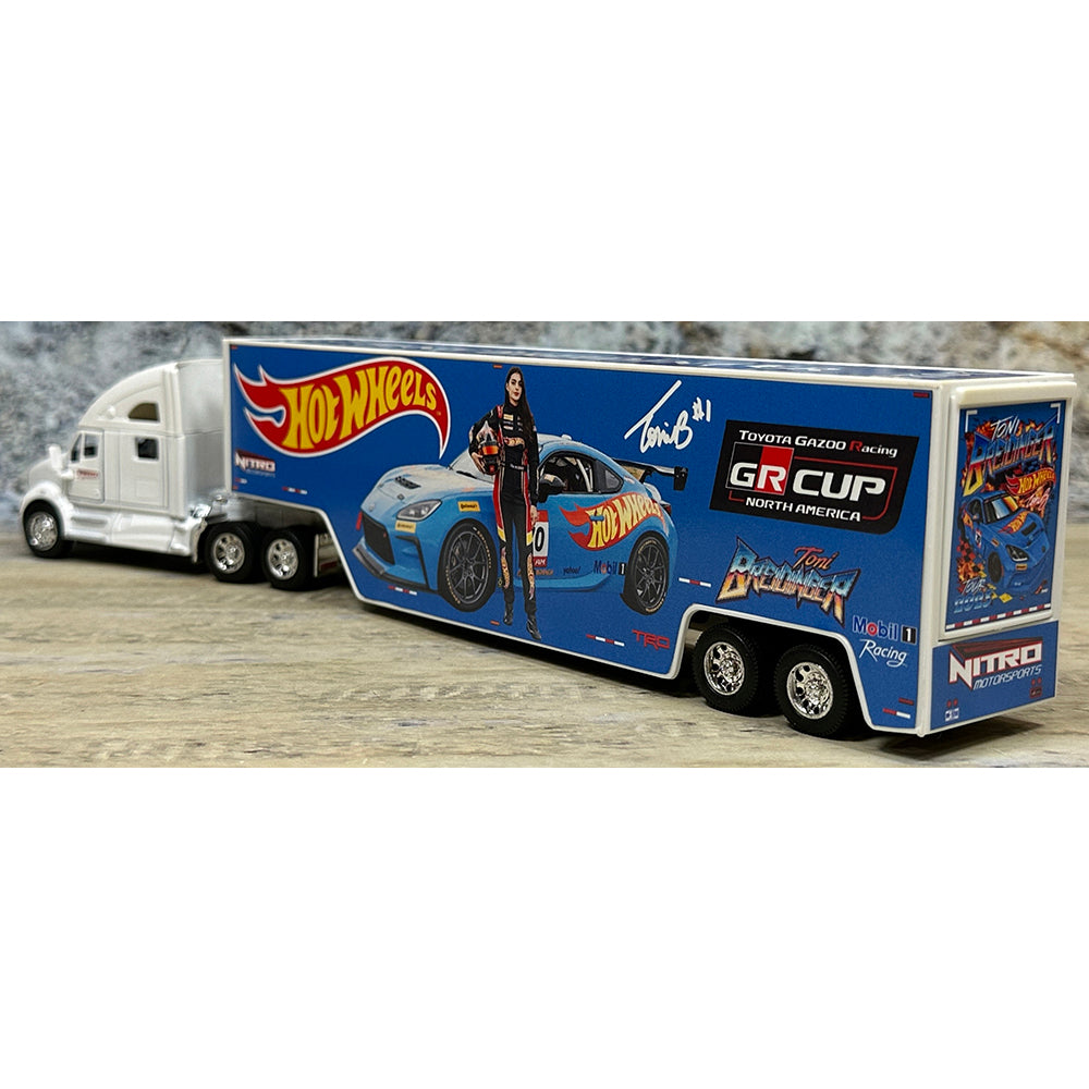 Kenworth T700 w/Racing Van Trailer "Toni Breidinger Hot Wheels Toyota Gazoo Racing GR Cup Hauler - Version 1"