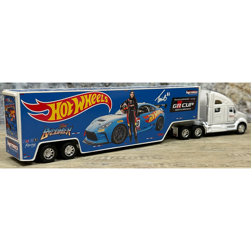 Kenworth T700 w/Racing Van Trailer "Toni Breidinger Hot Wheels Toyota Gazoo Racing GR Cup Hauler - Version 1"