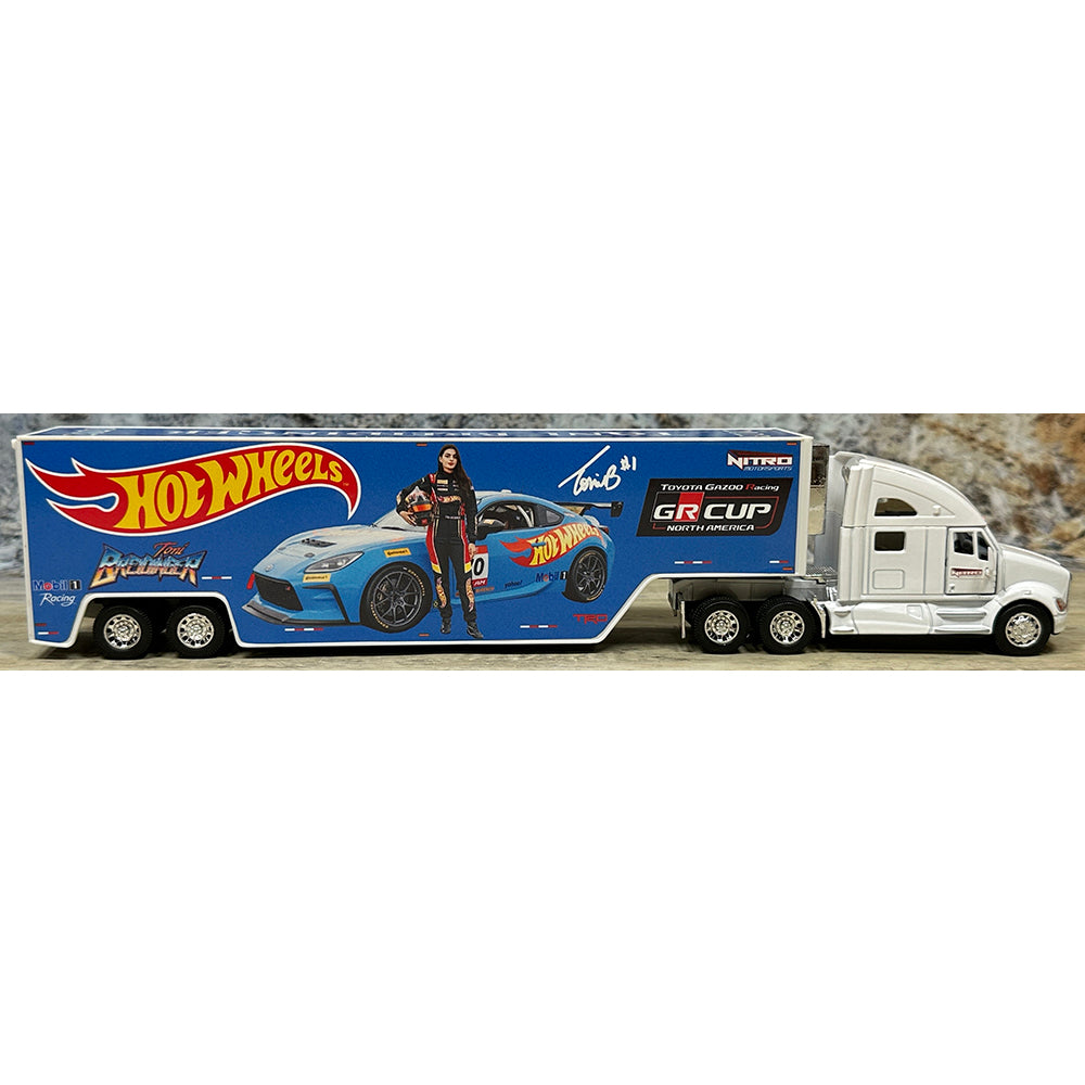 Kenworth T700 w/Racing Van Trailer "Toni Breidinger Hot Wheels Toyota Gazoo Racing GR Cup Hauler - Version 1"