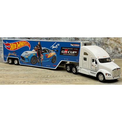 Kenworth T700 w/Racing Van Trailer "Toni Breidinger Hot Wheels Toyota Gazoo Racing GR Cup Hauler - Version 1"