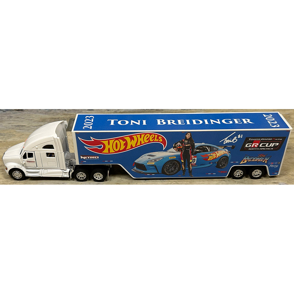 Kenworth T700 w/Racing Van Trailer "Toni Breidinger Hot Wheels Toyota Gazoo Racing GR Cup Hauler - Version 1"