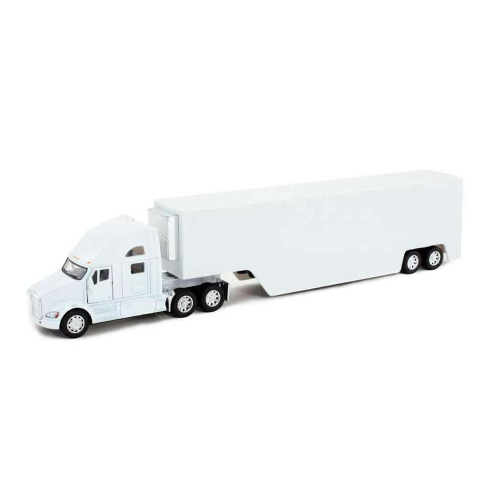 Kenworth T700 w/Race Car Trailer (White - Undecorated)