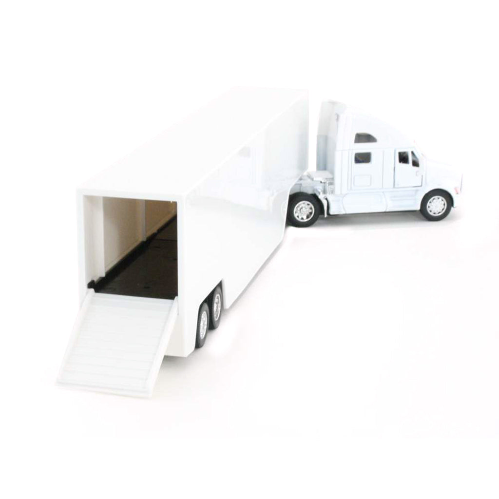 Kenworth T700 w/Race Car Trailer (White - Undecorated)