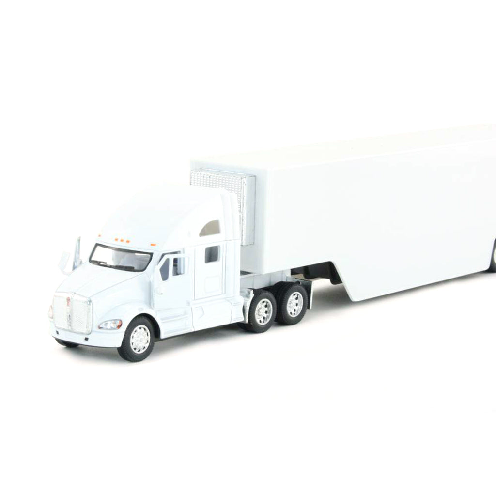 Kenworth T700 w/Race Car Trailer (White - Undecorated)