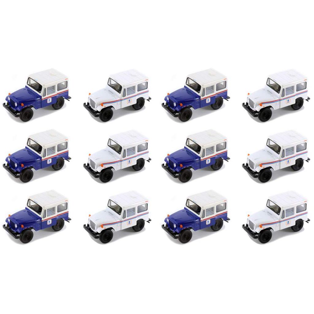 1971 Jeep DJ-5B "USPS" (White) & (Blue/White) Box of 12