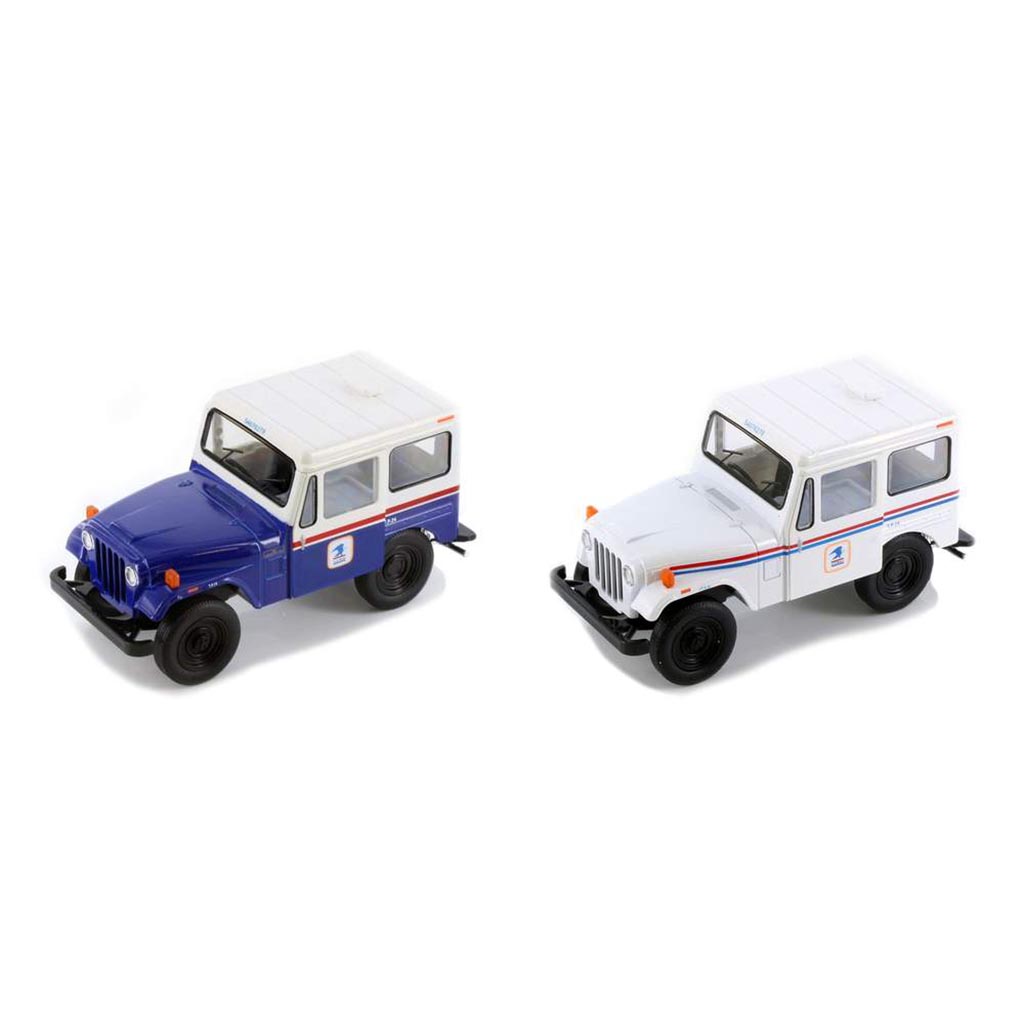 1971 Jeep DJ-5B "USPS" (White) & (Blue/White) Set of 2