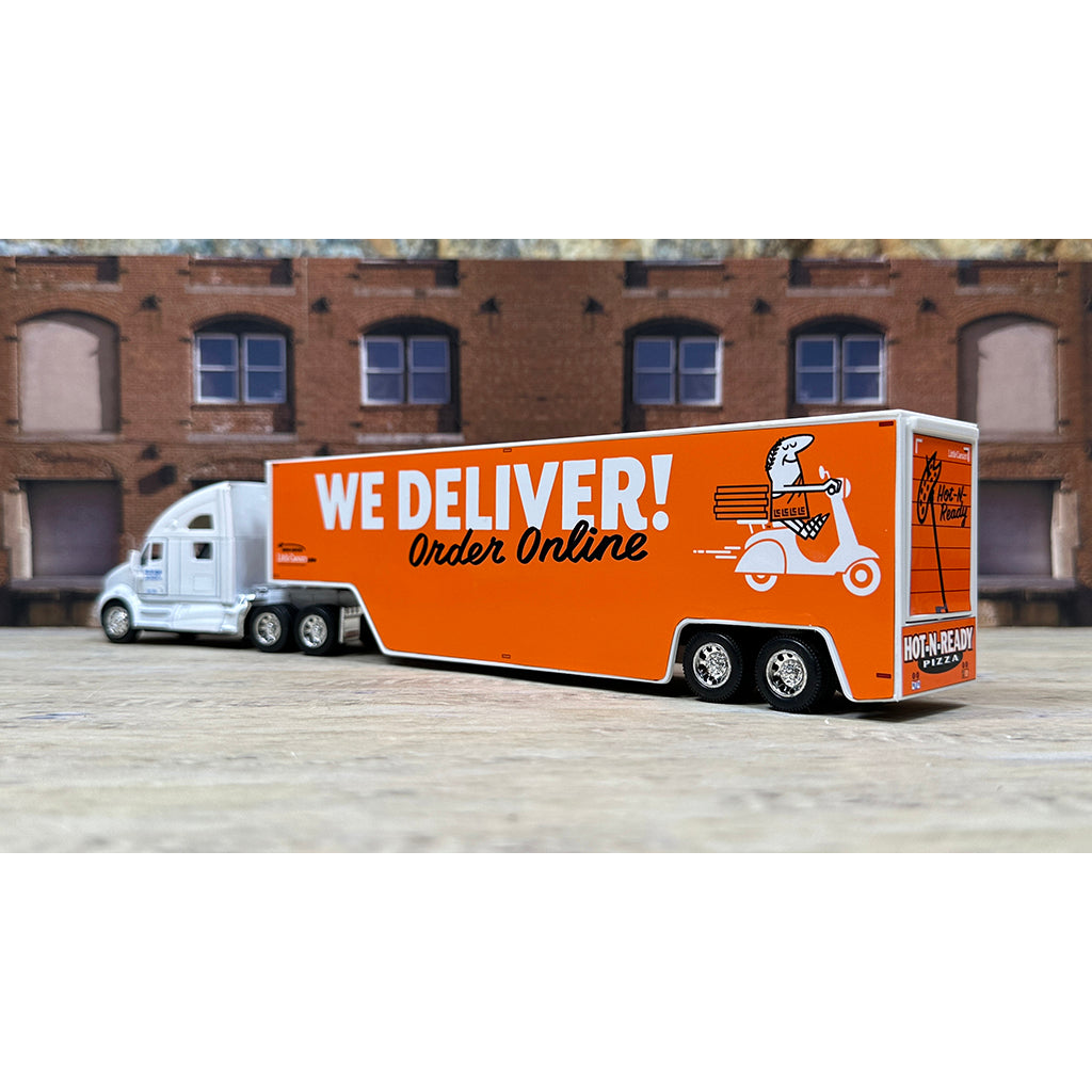 Kenworth T700 w/Moving Van Trailer "Blue Line Distribution - Little Caesars Pizza - We Deliver - Order Online"