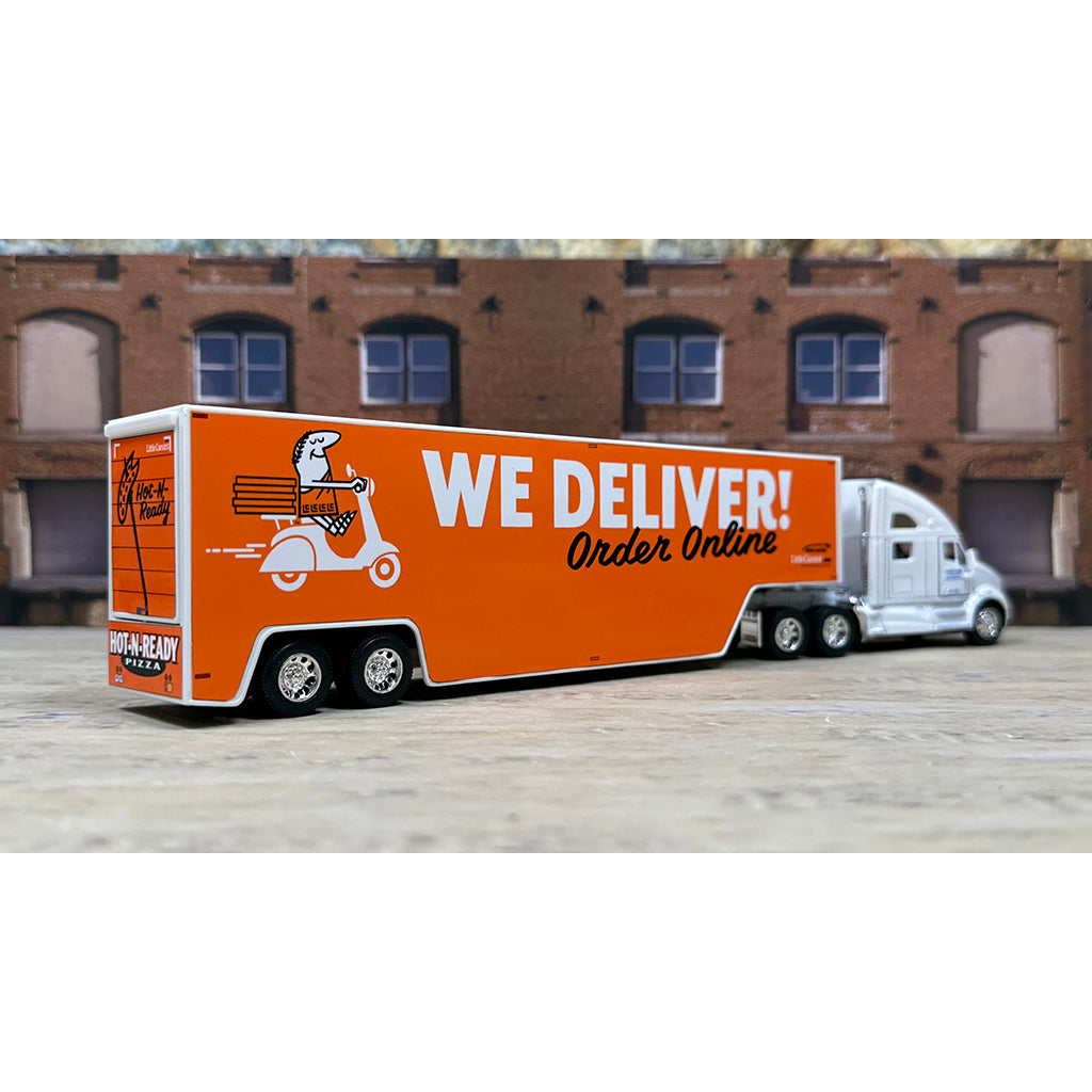 Kenworth T700 w/Moving Van Trailer "Blue Line Distribution - Little Caesars Pizza - We Deliver - Order Online"